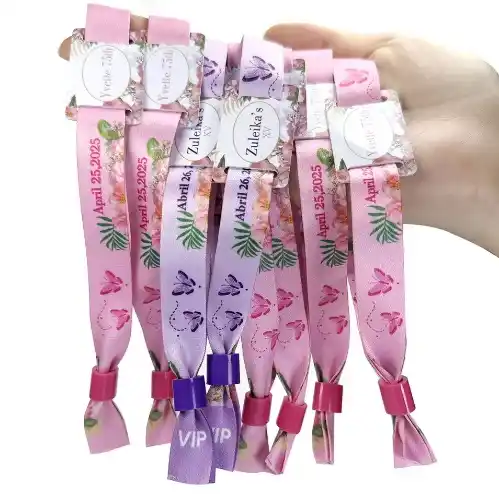 Jednorazowa opaska na nadgarstek NFC z tkanej tkaniny RFID