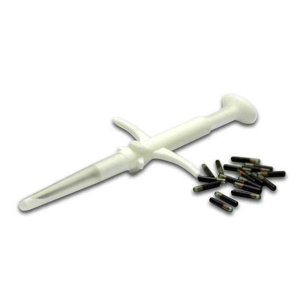 Chip dla zwierząt 134 kHz RFID EM4305 Mikrochip do śledzenia zwierząt z aplikatorem